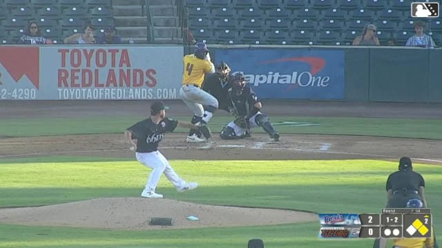 Breyson Guedez singles on a line drive to center fielder George Feliz. Max Durrington scores. Michael Brooks to 3rd.