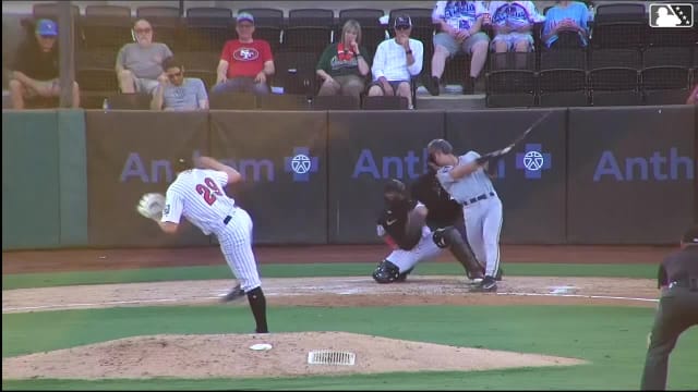 Lorenzo Meola singles on a sharp line drive to right fielder Abdias De La Cruz. Isaiah Barkett scores.