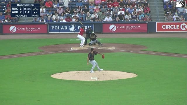 Tyler McDonough strikes out swinging.