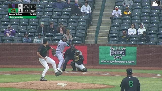 George Wolkow homers (7) on a line drive to right field.