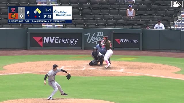 Tommy White singles on a ground ball to left fielder Connor Joe. Darell Hernaiz scores. Max Muncy to 2nd.