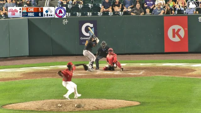 Ethan Anderson singles on a ground ball to right fielder Elijah Green. Fernando Peguero scores.