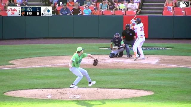 Wehiwa Aloy singles on a sharp line drive to center fielder Hector Osorio. RJ Austin scores. Ike Irish to 2nd.