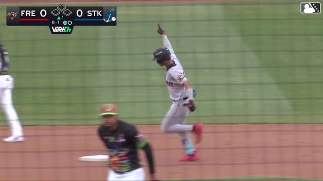 Roldy Brito lines his third home run of the season 