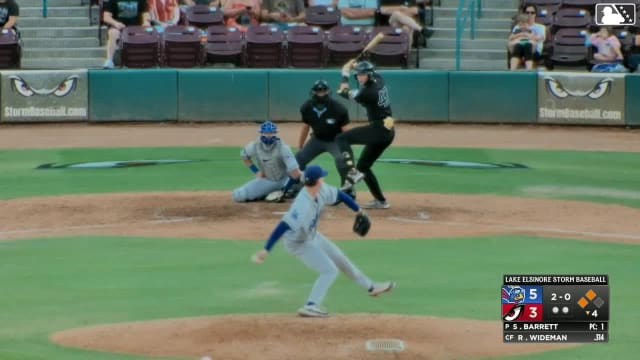 Ryan Wideman doubles (19) on a sharp line drive to left fielder Brendan Tunink. George Bilecki scores. Conner Westenburg scores.