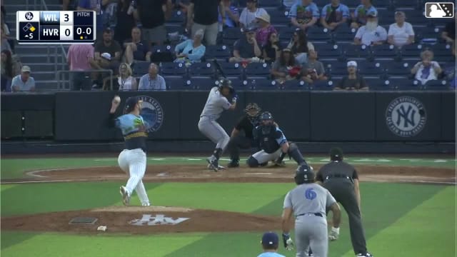 Yeremy Cabrera singles on a sharp line drive to right fielder Dean Toigo. Chris Hacopian scores.