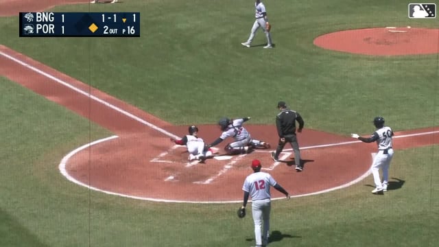 Alex Ramirez's outfield assist to the plate 