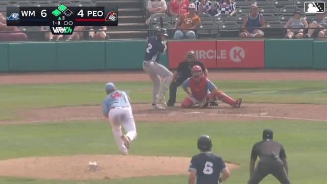 Bryce Rainer singles on a ground ball to right fielder José Suárez. Juan Hernandez scores. Woody Hadeen scores.