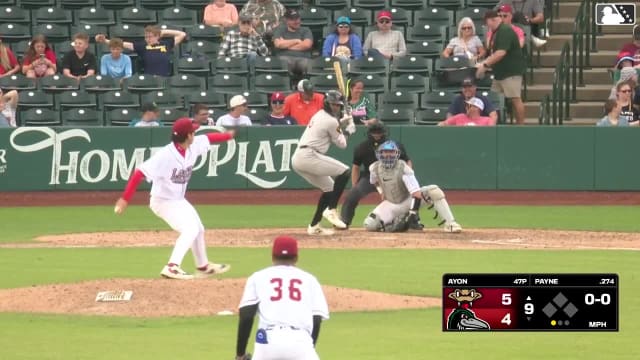 Braylon Payne homers (10) on a fly ball to center field.