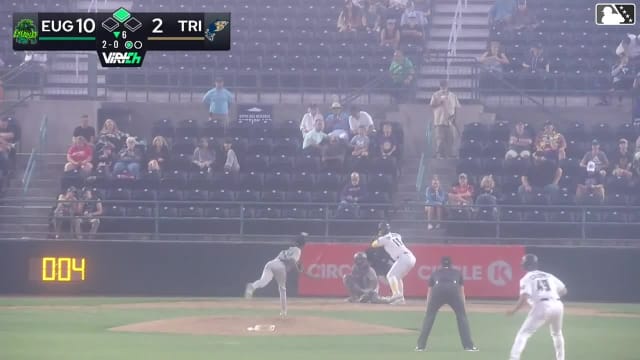Randy De Jesus homers (11) on a fly ball to left field. Matt Coutney scores.