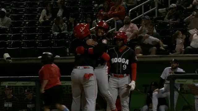 Cam Collier swats a two-run homer