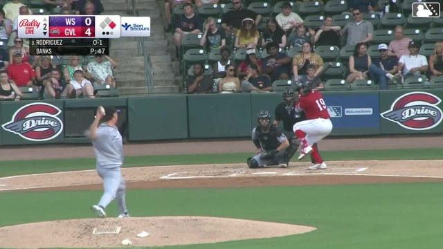 Gerardo Rodriguez homers (4) on a fly ball to center field. Yophery Rodriguez scores.