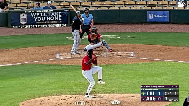 Yandel Ricardo doubles (9) on a fly ball to right fielder Dallas Macias. Hyungchan Um scores.