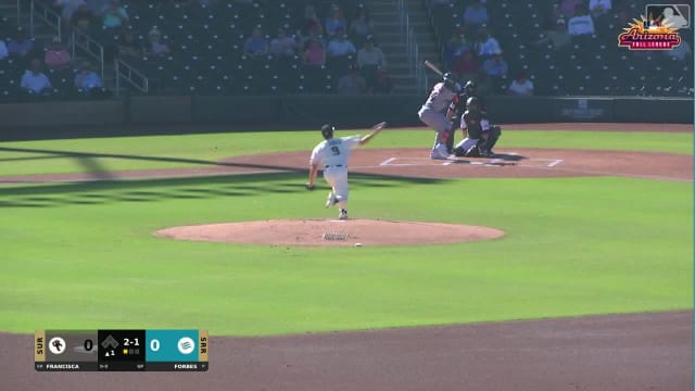 Welbyn Francisca homers (2) on a fly ball to right field.