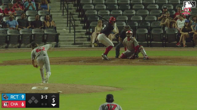 Carlos Sanchez homers (6) on a fly ball to center field.