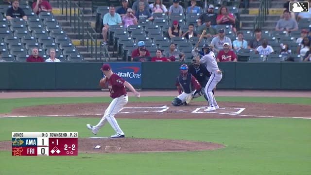 Druw Jones singles on a line drive to left fielder Marcus Lee Sang. Avery Owusu-Asiedu scores. Angel Ortiz to 2nd.