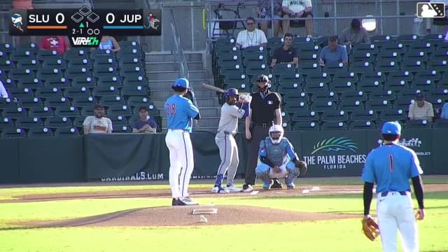 Elian Peña homers (6) on a fly ball to right field.