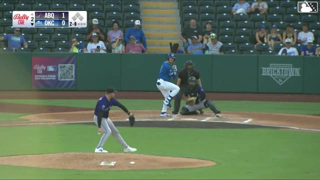 James Tibbs III homers (23) on a fly ball to center field.