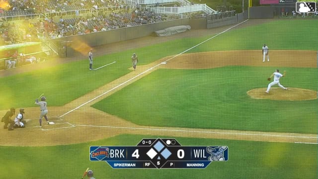 John Spikerman singles on a line drive to right fielder Yeremy Cabrera. Trey Snyder scores. Randy Guzman to 3rd. Yonatan Henriquez to 2nd.
