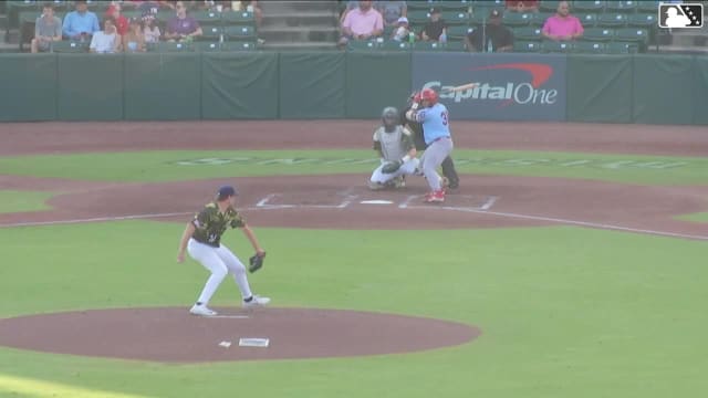 Rainiel Rodriguez singles on a sharp line drive to left fielder Jake Cunningham. Tai Peete scores.