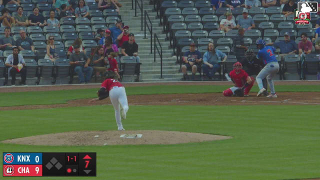 Jefferson Rojas homers (5) on a fly ball to left field.
