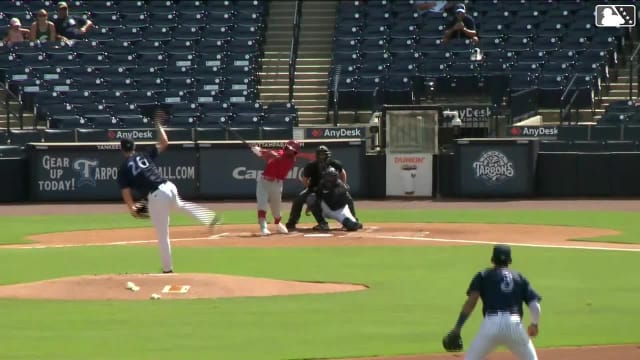 Phillies No. 4 prospect Starlyn Caba's first hit