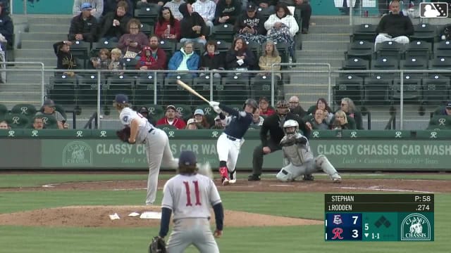 Brock Rodden homers (11) on a fly ball to right center field.