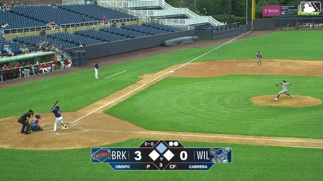 Yeremy Cabrera singles on a fly ball to center fielder Aidan Smith. Brady Cerkownyk scores. Ronny Cruz to 3rd.