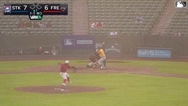Gavin Turley homers (14) on a fly ball to left field.