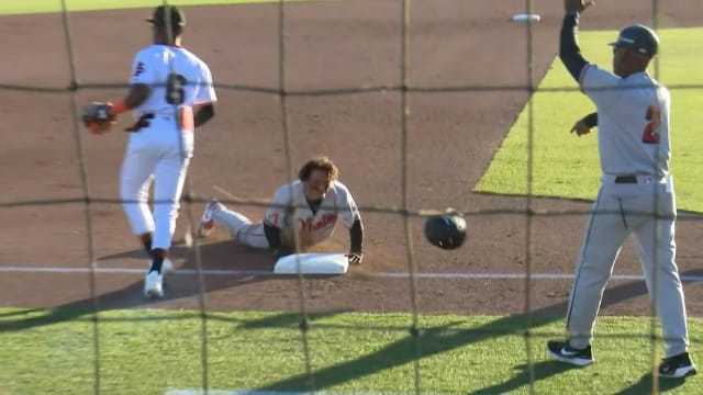 Kayson Cunningham reaches base six times