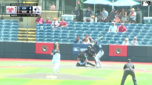 Ethan Frey singles on a ground ball to center fielder Eric Hartman. Justin Thomas Jr. scores.