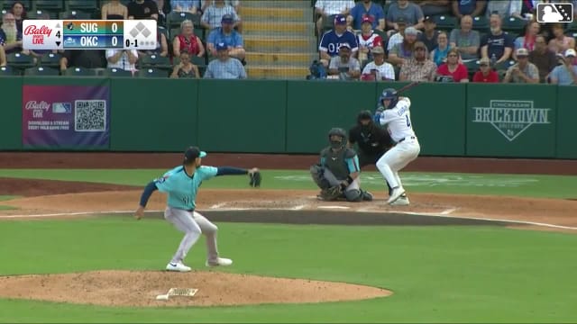 Zach Ehrhard homers (13) on a line drive to left field.