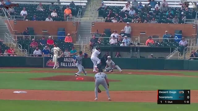 Zyhir Hope homers (1) on a fly ball to left field. Nathan Flewelling scores.
