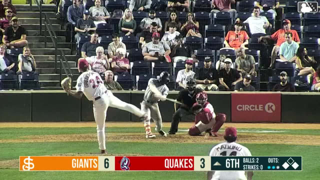 Trey Gregory-Alford In play, run(s) to Josuar Gonzalez
