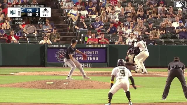 Jhostynxon Garcia singles on a line drive to right fielder Dayan Frias. Ronny Simon scores. Jhostynxon Garcia to 2nd. Jhostynxon Garcia advances to 2nd, on a throwing error by right fielder Dayan Frias.