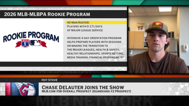 Chase DeLauter on his MLB debut, Rookie Program