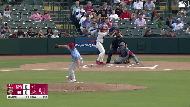 Dylan Dreiling homers (8) on a fly ball to left center field.
