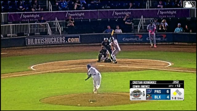 Cristian Hernández singles on a ground ball to left fielder Mark Coley II. Colby Shade scores.