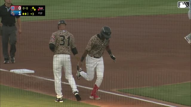 Denzer Guzman hits his ninth homer of the year
