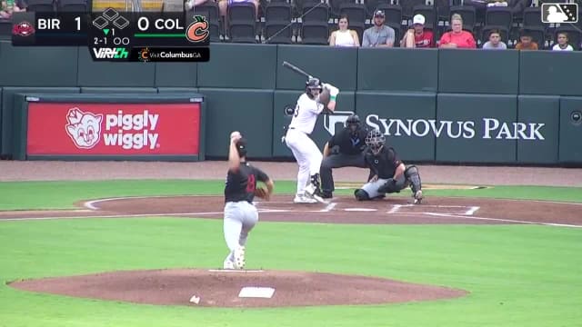 Patrick Clohisy homers (7) on a fly ball to center field.