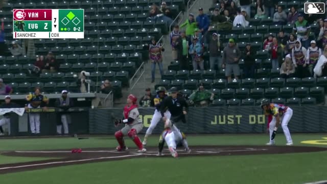 Cox's inside the park home run