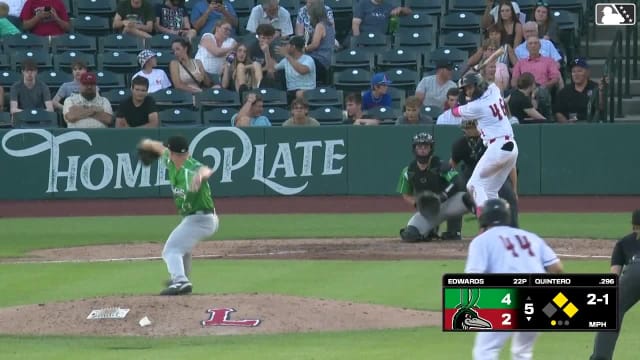 Eduardo Quintero triples (2) on a sharp line drive to right fielder Marcus Smith. Chase Adkison scores. Charles Davalan scores.