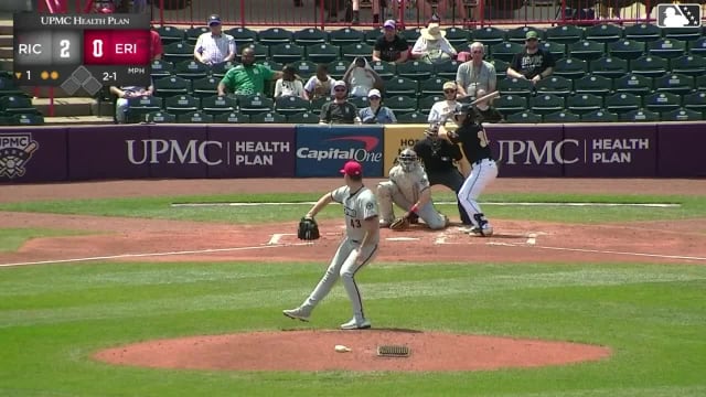 John Peck homers (7) on a fly ball to right center field.