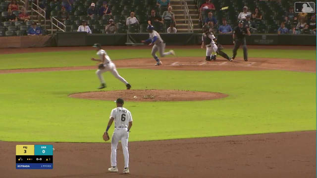 Juan Cabada singles on a ground ball to first baseman Enrique Jimenez. Kade Snell scores.