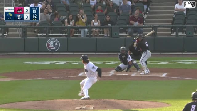 Jancel Villarroel singles on a line drive to center fielder Jace Avina. Trevor Cohen scores. Sabin Ceballos to 3rd.