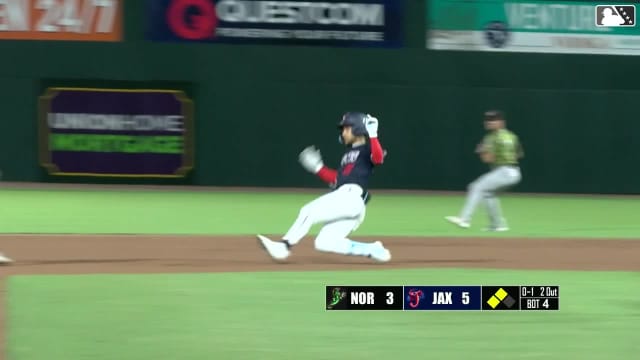 Victor Mesa Jr. rips a two-run double to right field