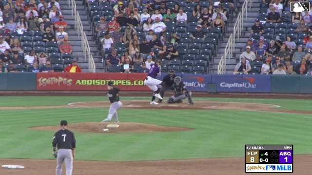 Zac Veen homers (6) on a line drive to right center field.