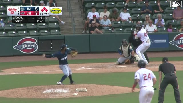 Enddy Azocar hits a grand slam (1) to left field. Yophery Rodriguez scores. Ronny Hernandez scores. Antonio Anderson scores.