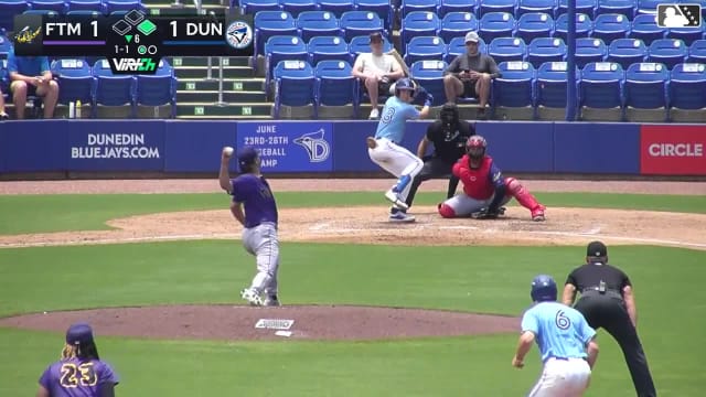 Blaine Bullard homers (5) on a fly ball to right field. Jake Cook scores.