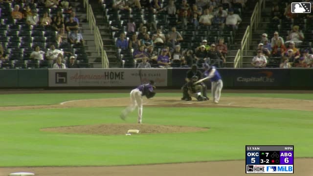 Alex Freeland's solo home run